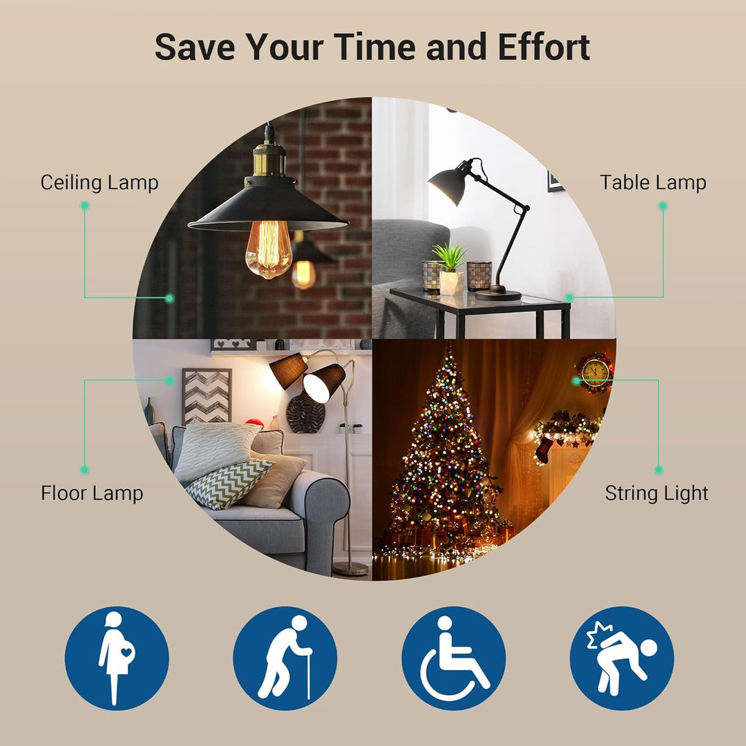 Indoor Remote Control Outlet, Wireless Remote Light Switch, No Interference Remote Outlet Switch, No Wiring, 15A/1875W, 100ft RF Range, Compact Design - Just Closeouts Canada Inc.X003DUE2T5
