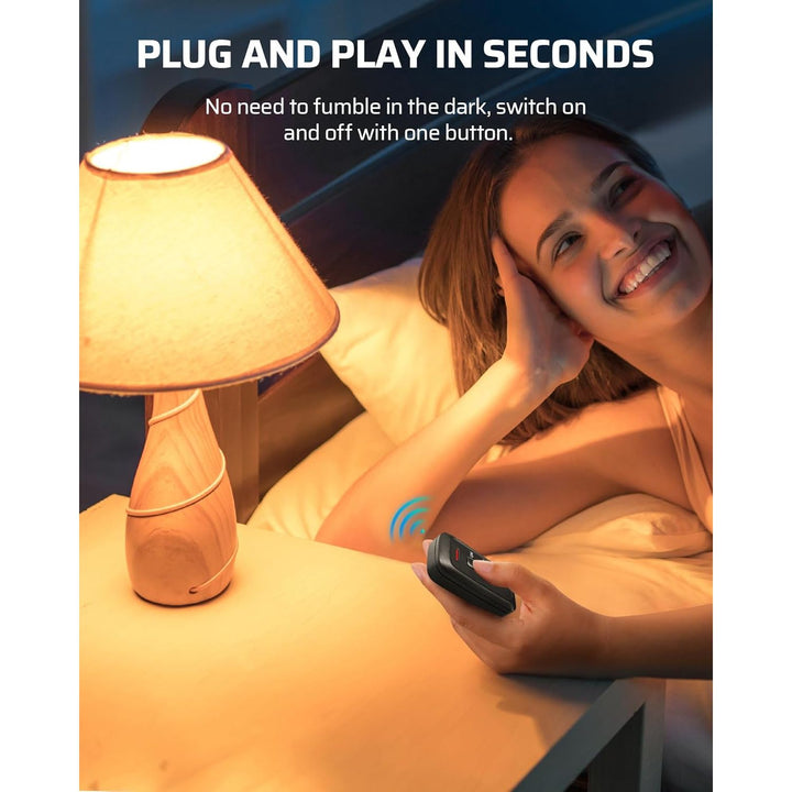 Indoor Remote Control Outlet, Wireless Remote Light Switch, No Interference Remote Outlet Switch, No Wiring, 15A/1875W, 100ft RF Range, Compact Design - Just Closeouts Canada Inc.X003DUE2T5