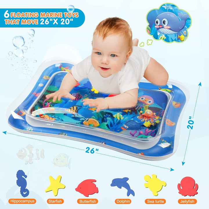 Infinno Inflatable Tummy Time Mat Premium Baby Water Play Mat for Infants and Toddlers Baby Toys for 3 to 24 Months, Strengthen Your Baby's Muscles, Portable - Just Closeouts Canada Inc.