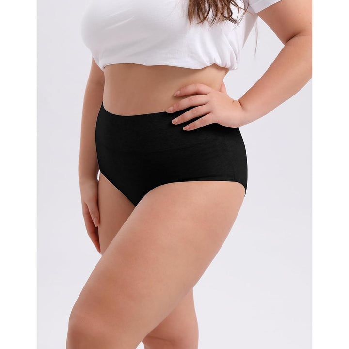 INNERSY black high-waisted underwear front view