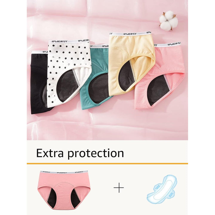 INNERSY girls period underwear Colored Black 12-14 years sizing view