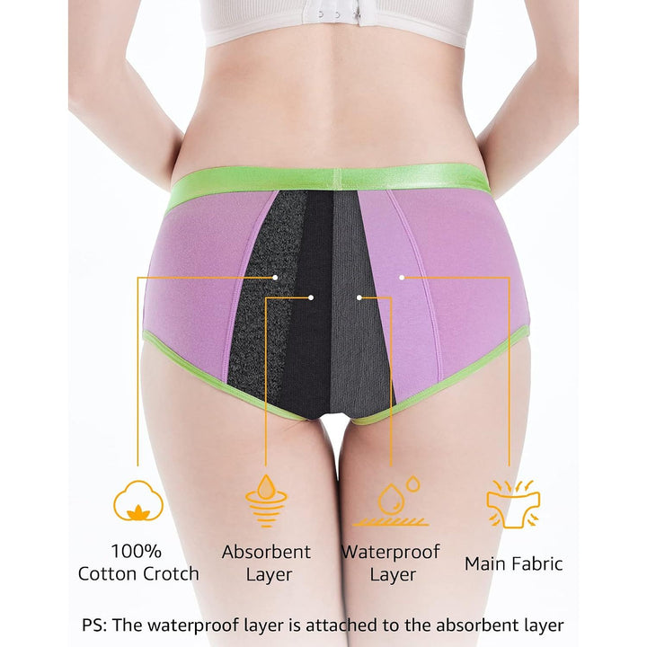 INNERSY girls period underwear Macaron 14-16 years fit and coverage view