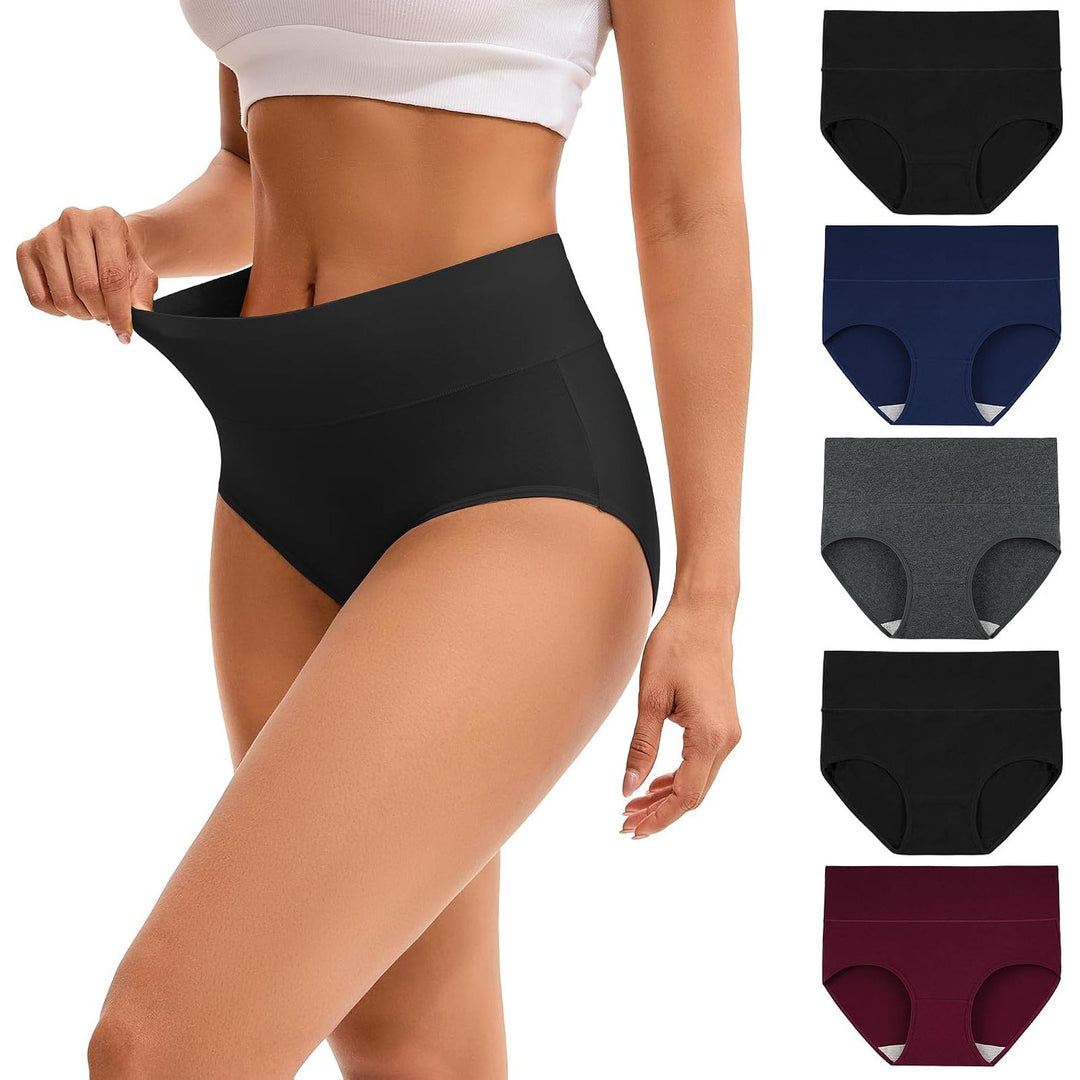 INNERSY Style 6 high-waisted underwear five-pack in Large
