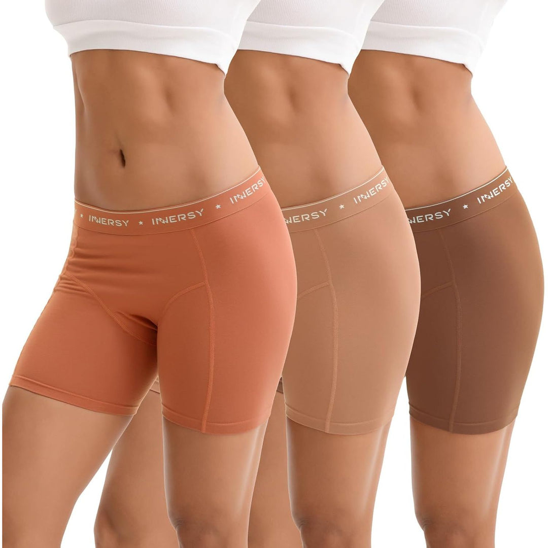 INNERSY Women's Cotton Boxer Briefs – Earth Tone, Large, 3-Pack - Just Closeouts Canada Inc.X004P7DKGL