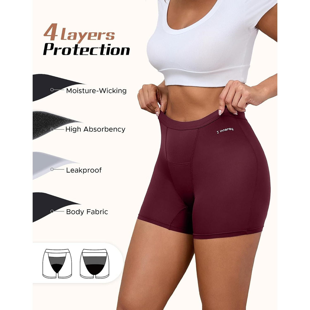 INNERSY Women's High-Waisted Period Boyshorts – Earthy, XXL, 3-Pack - Just Closeouts Canada Inc.X004PE3FG9