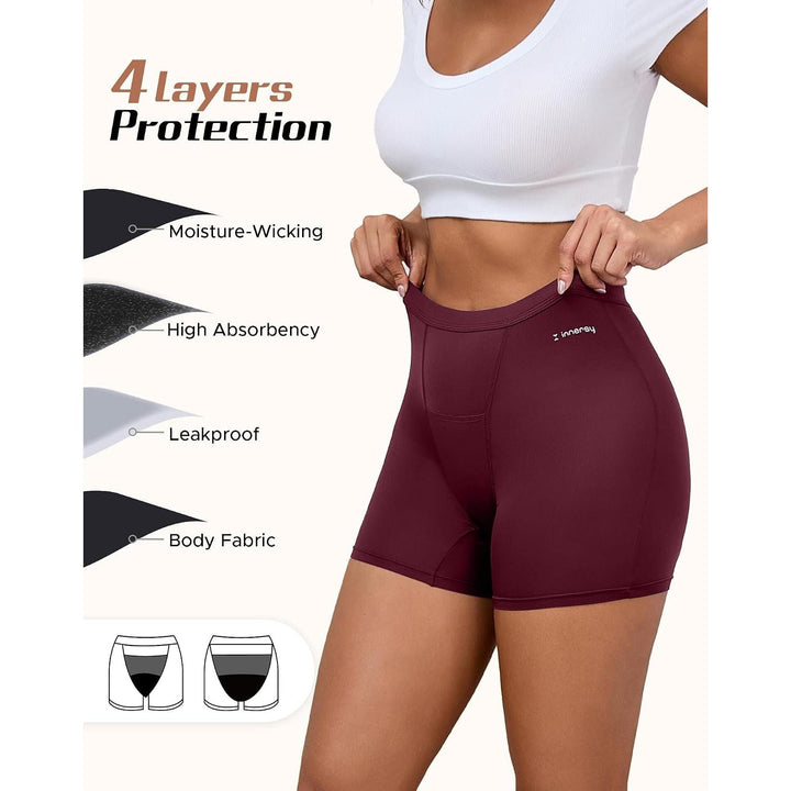 INNERSY Women's High-Waisted Period Boyshorts – Earthy, XXL, 3-Pack - Just Closeouts Canada Inc.X004PE3FG9