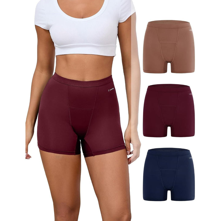 INNERSY Women's High-Waisted Period Boyshorts – Earthy, XXL, 3-Pack - Just Closeouts Canada Inc.X004PE3FG9