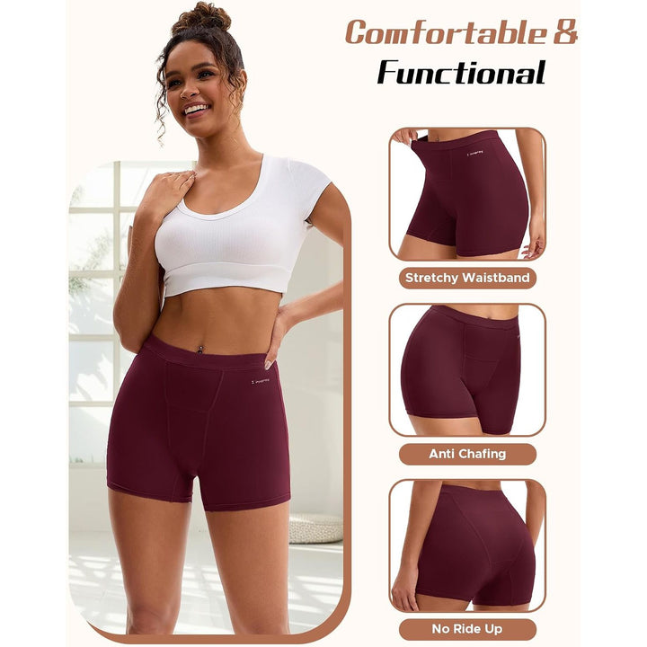 INNERSY Women's High-Waisted Period Boyshorts – Earthy, XXL, 3-Pack - Just Closeouts Canada Inc.X004PE3FG9