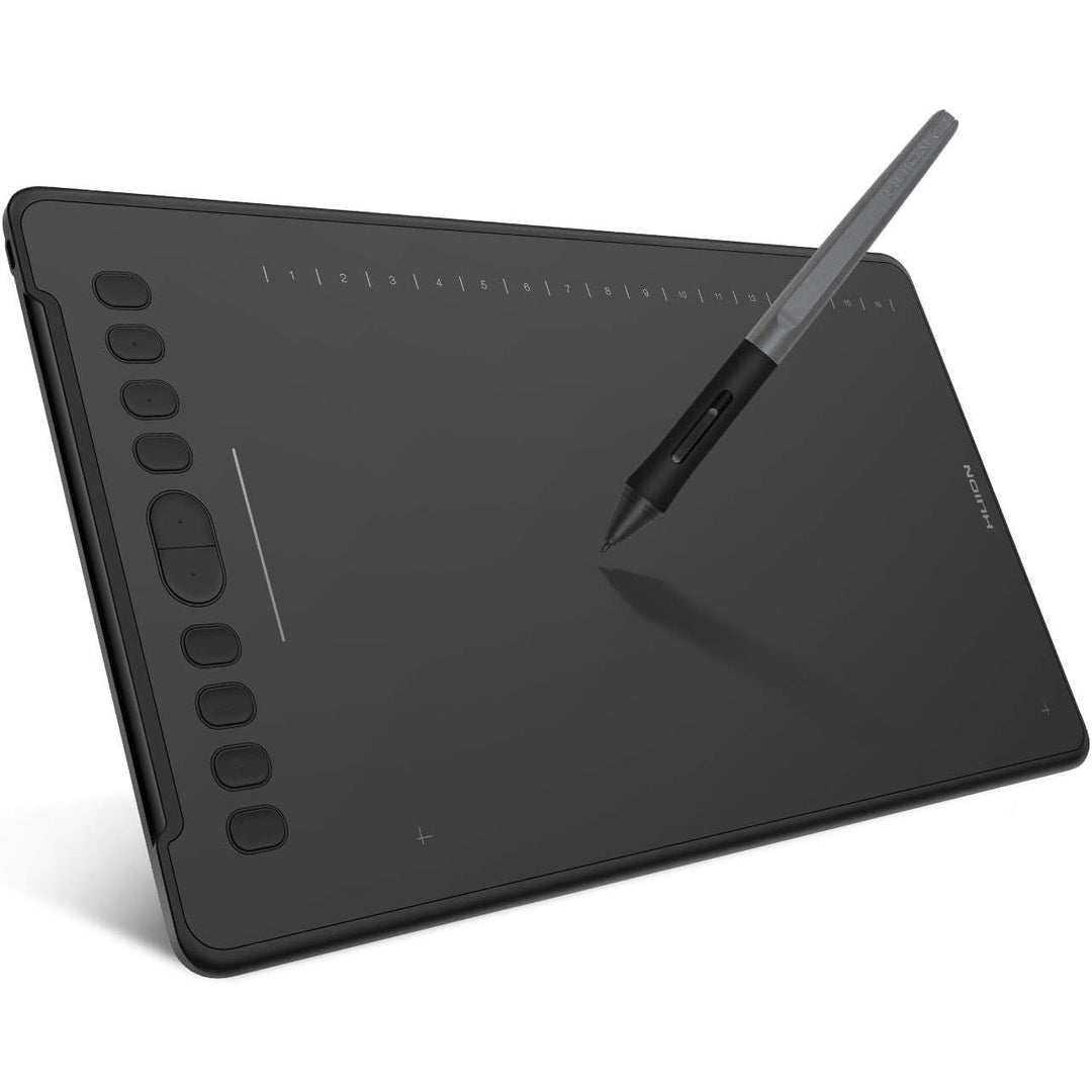 Inspiroy H1161 Graphics Drawing Tablets, Touch Strip and 8192 Pen Pressure Sketch Tablet with Battery - Free Stylus,10 Shortcut Keys, Compatible with Android, Windows, and Mac Black - Just Closeouts Canada Inc.