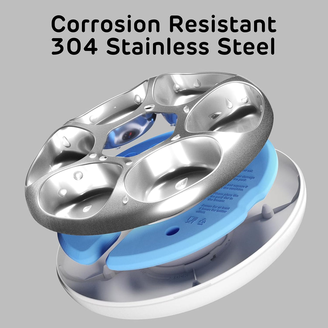 iPettie Upgraded Replacement Food Tray for Donut Frost Automatic Cat Feeder - Corrosion Resistant 304 Stainless Steel, 6 Isolated Portions, Waterproof and Dishwasher Safe - Just Closeouts Canada Inc.