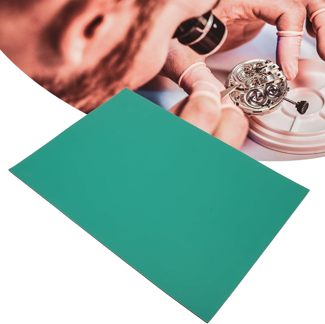 Green watch repair mat for small-parts work