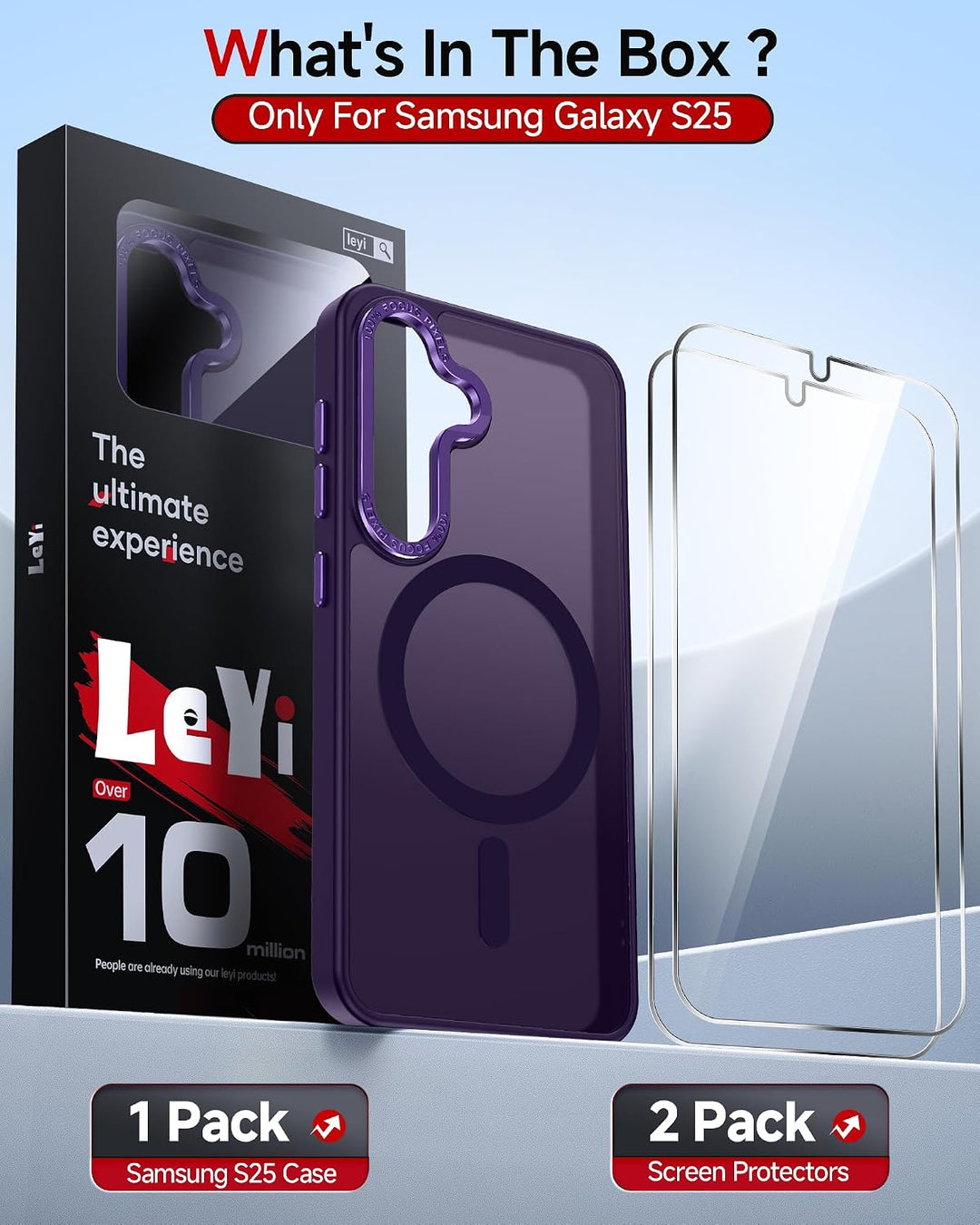 Purple Samsung Galaxy S25 magnetic matte case fit and cutouts