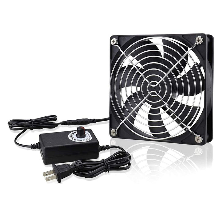 120 mm AC powered cooling fan with speed controller, view 1