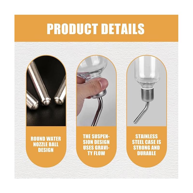 Metal drinking nozzle and hanging hook details