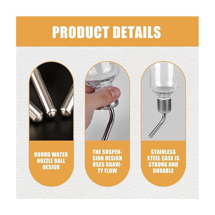 Metal drinking nozzle and hanging hook details