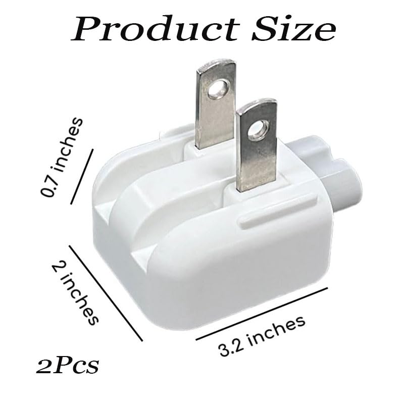Replacement AC wall plug head dimensions