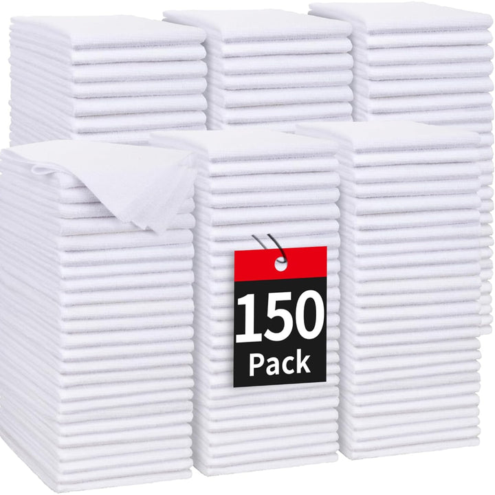 150 white microfiber cleaning cloths