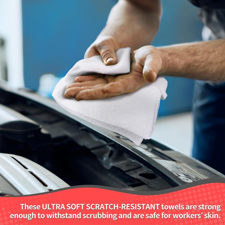 White microfiber cloth used for auto detailing