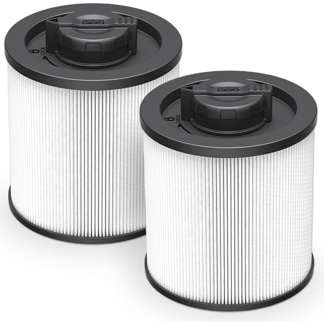Two pleated DXVC6910 replacement vacuum cartridge filters