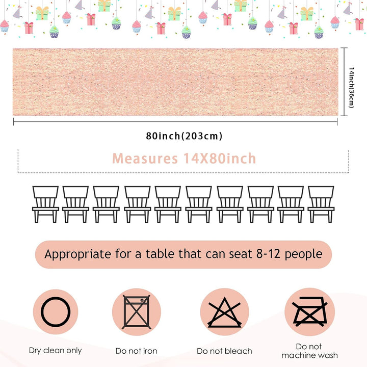 Rose-gold sequin runner 14 by 80 inch dimensions