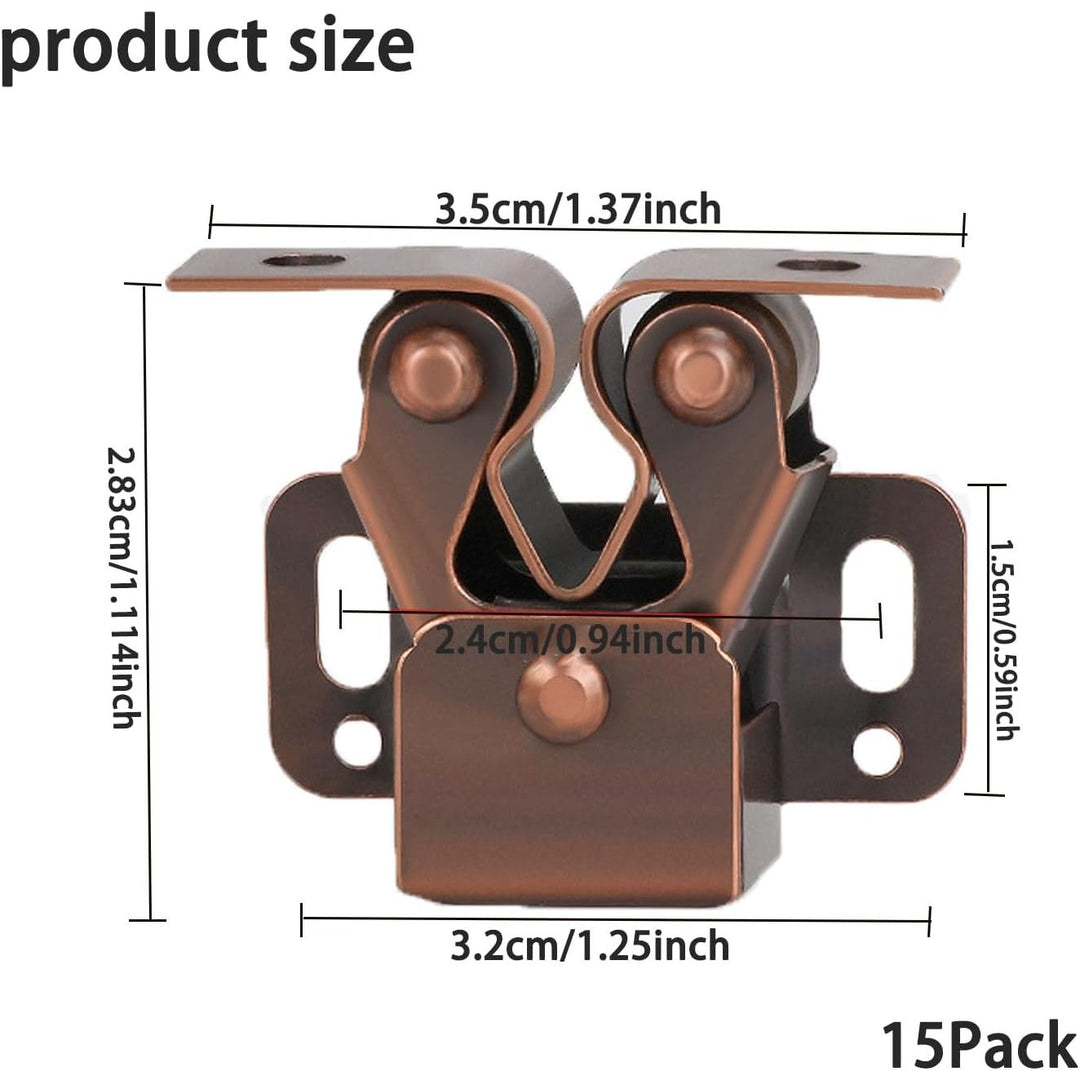 Bronze double roller cabinet catch dimensions