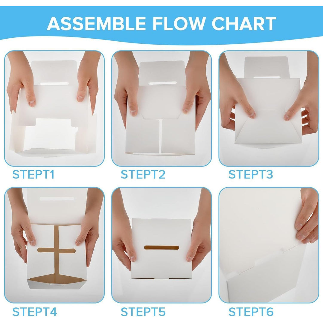 Ballot box fold-up assembly steps