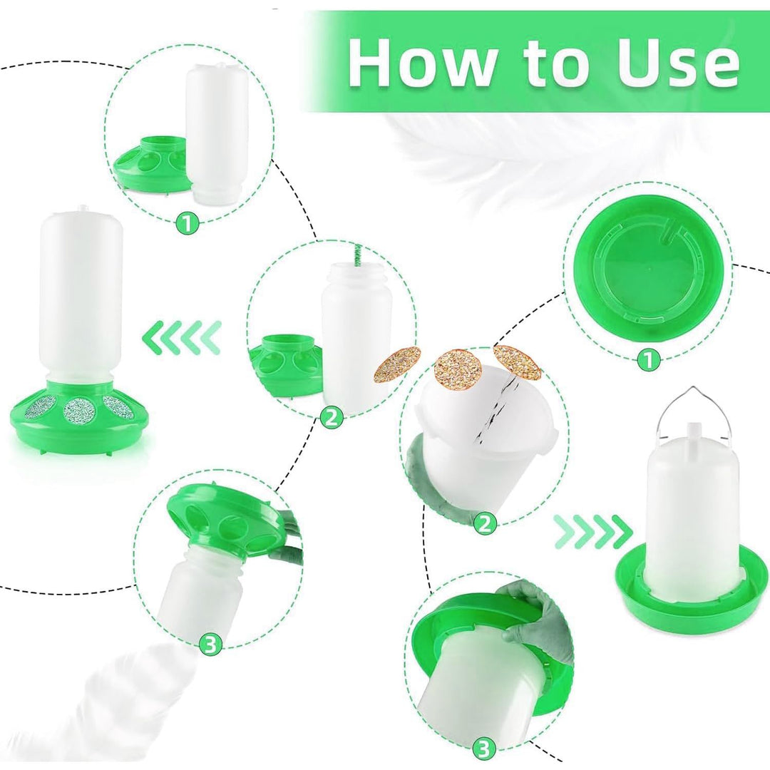 Chick feeder and waterer filling instructions