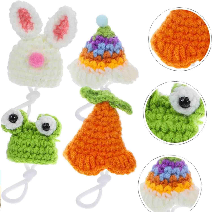 Knitted hat texture and adjustable straps
