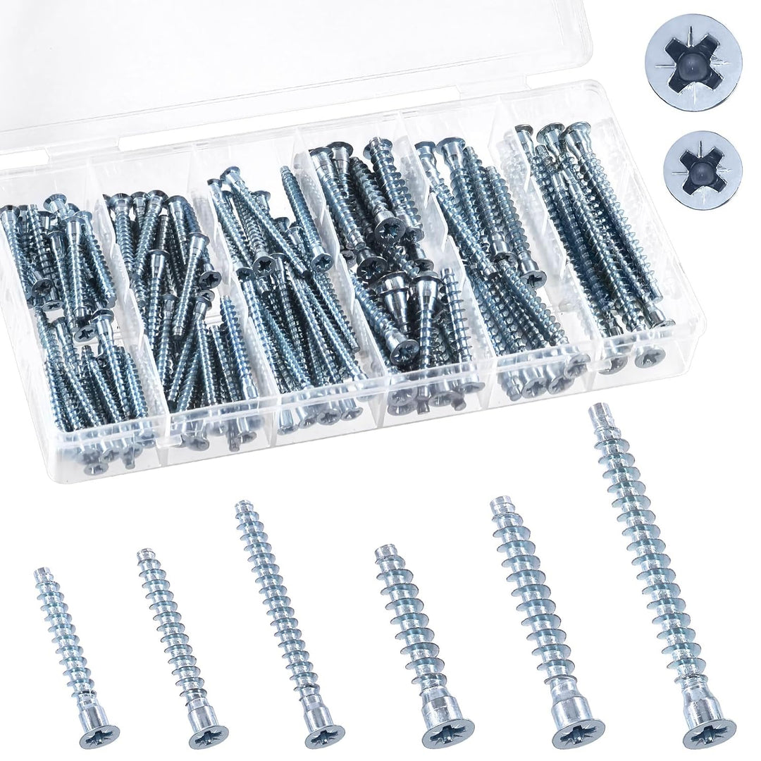 130-piece Swpeet Confirmat screw assortment, product photo 1