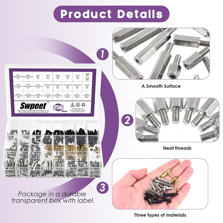M3 circuit board standoff assortment, product photo 4