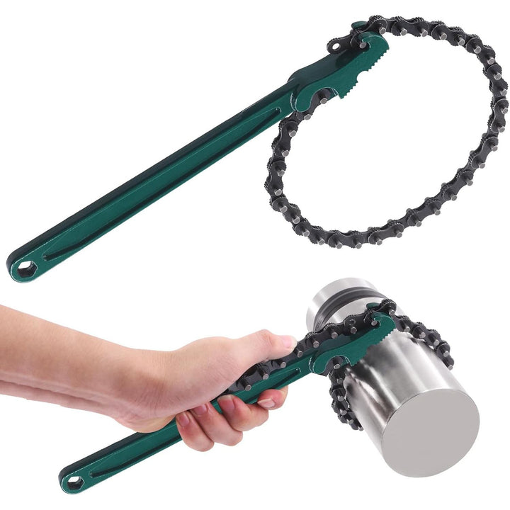 12-inch ratcheting chain wrench, product view 1