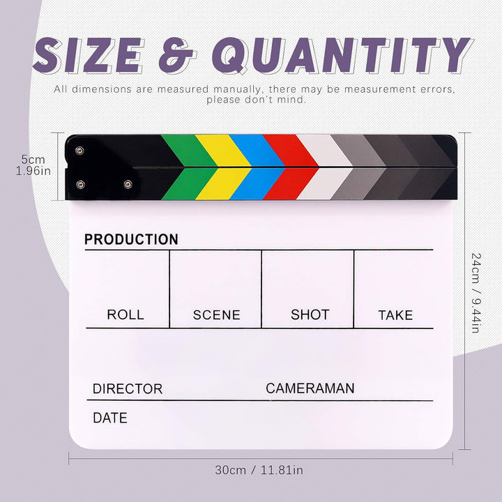 10 × 12-inch acrylic film clapperboard kit, product view 2