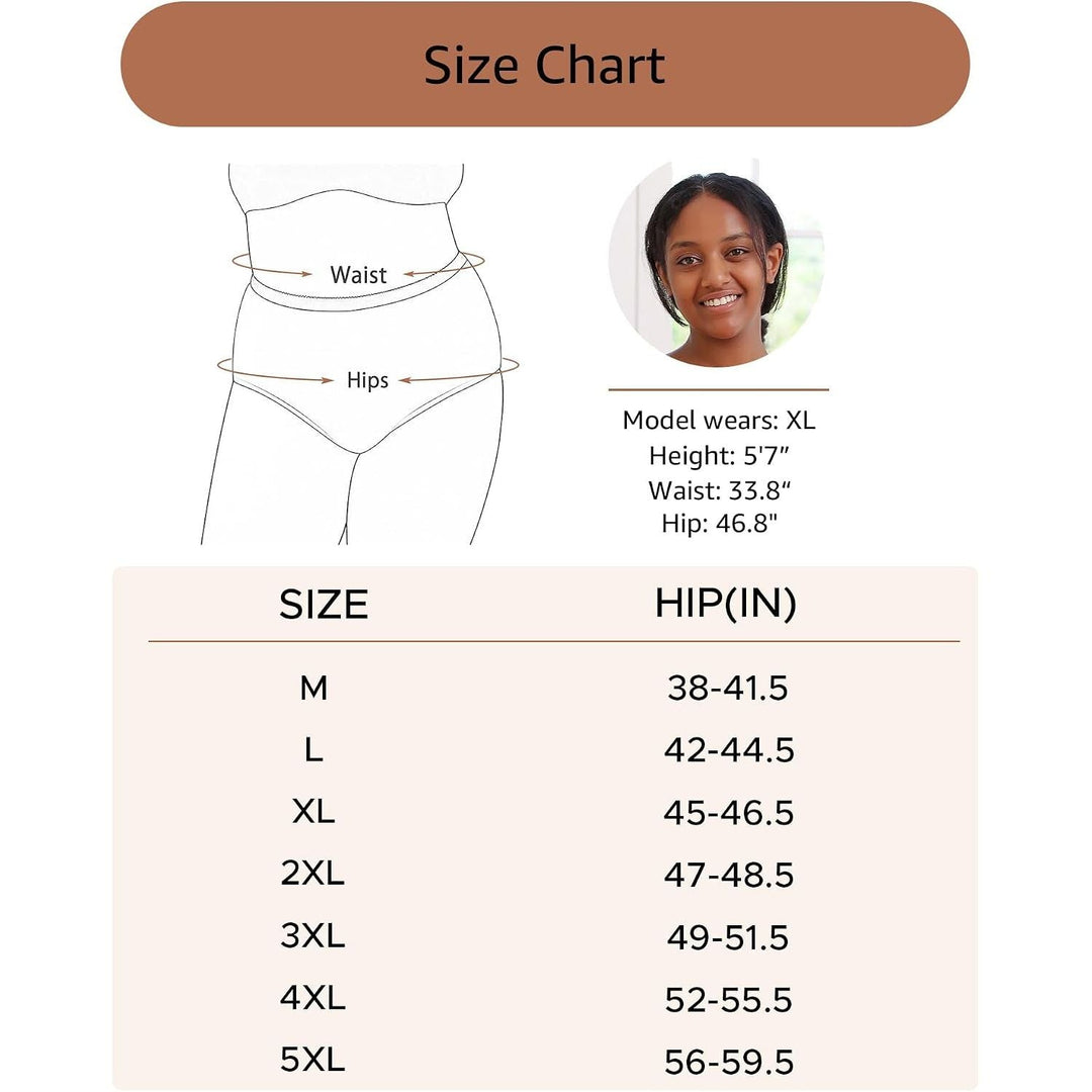 Size chart showing 3XL hips 49–51.5 inches