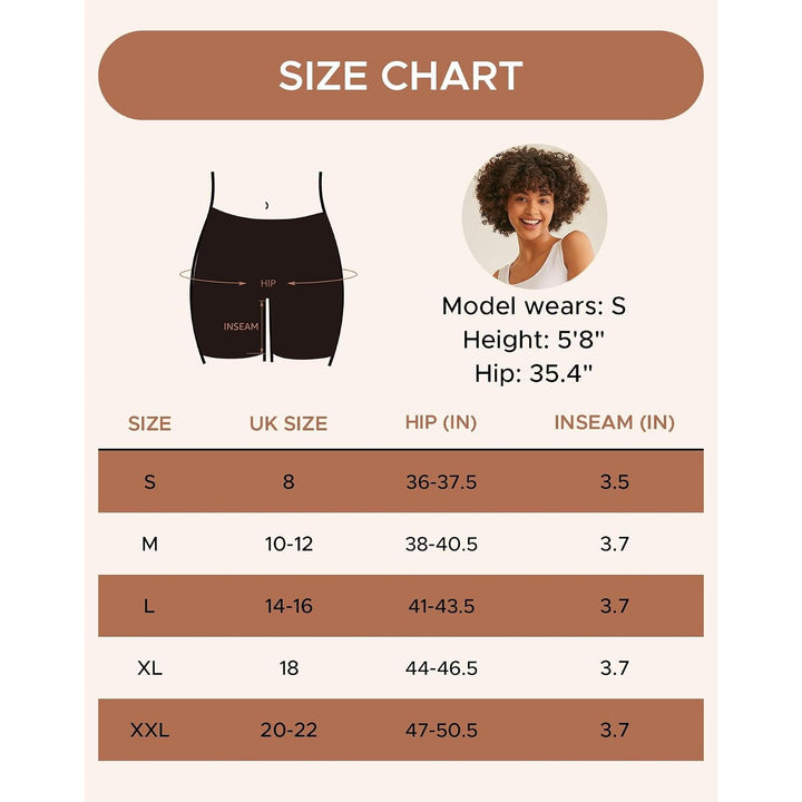 Size chart including Medium