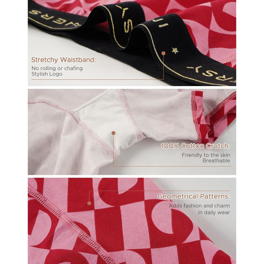 Pink Check waistband and cotton crotch details