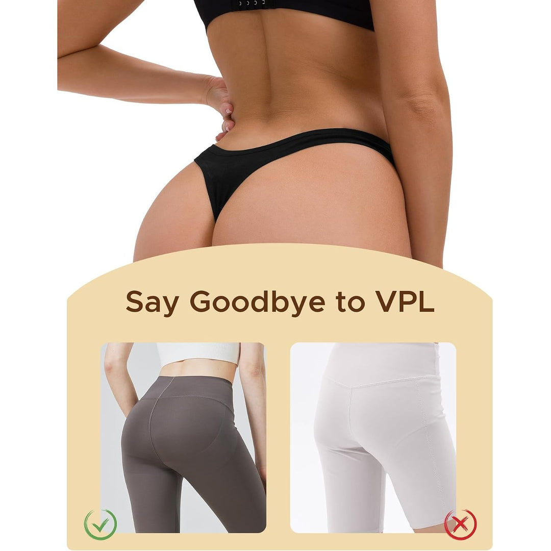 Black cotton thong rear fit