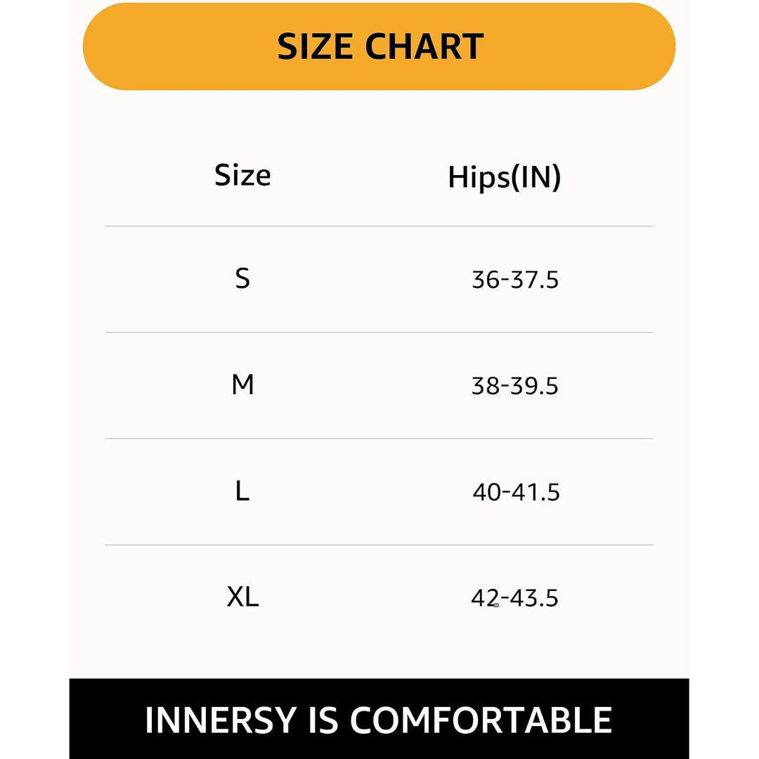 Size chart showing Large hips 40–41.5 inches