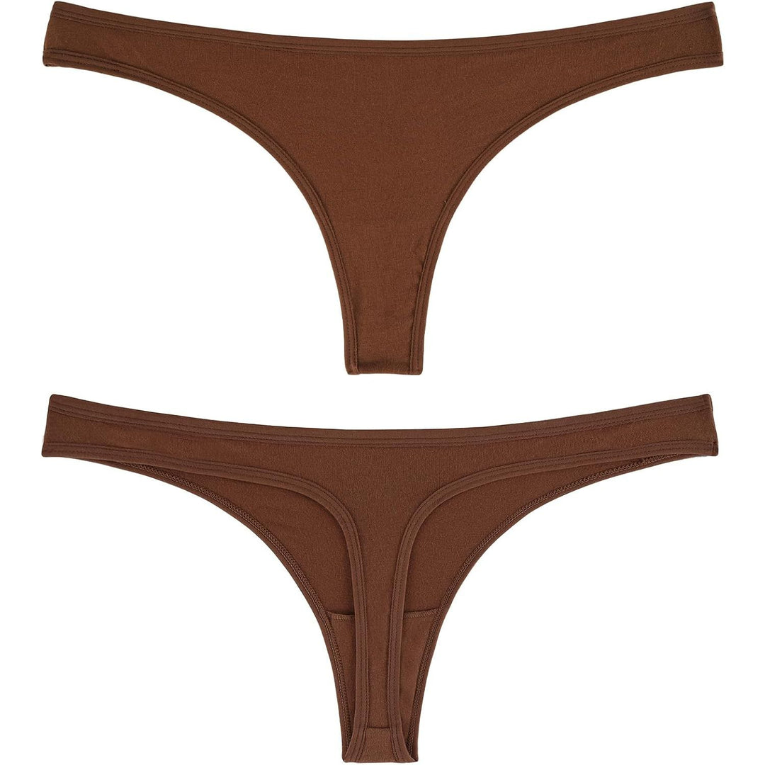 Rose cotton thong front and back construction