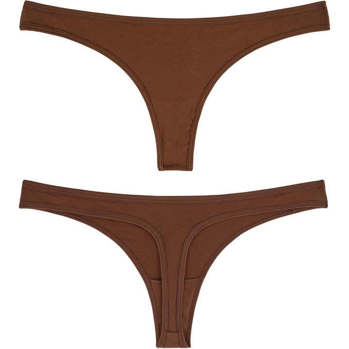 Rose cotton thong front and back construction