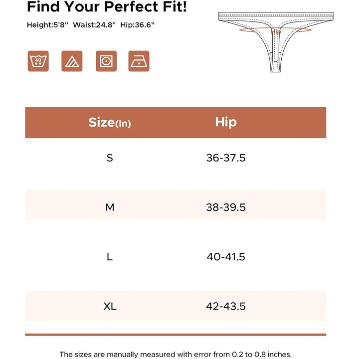 Size chart showing Medium hips 38–39.5 inches