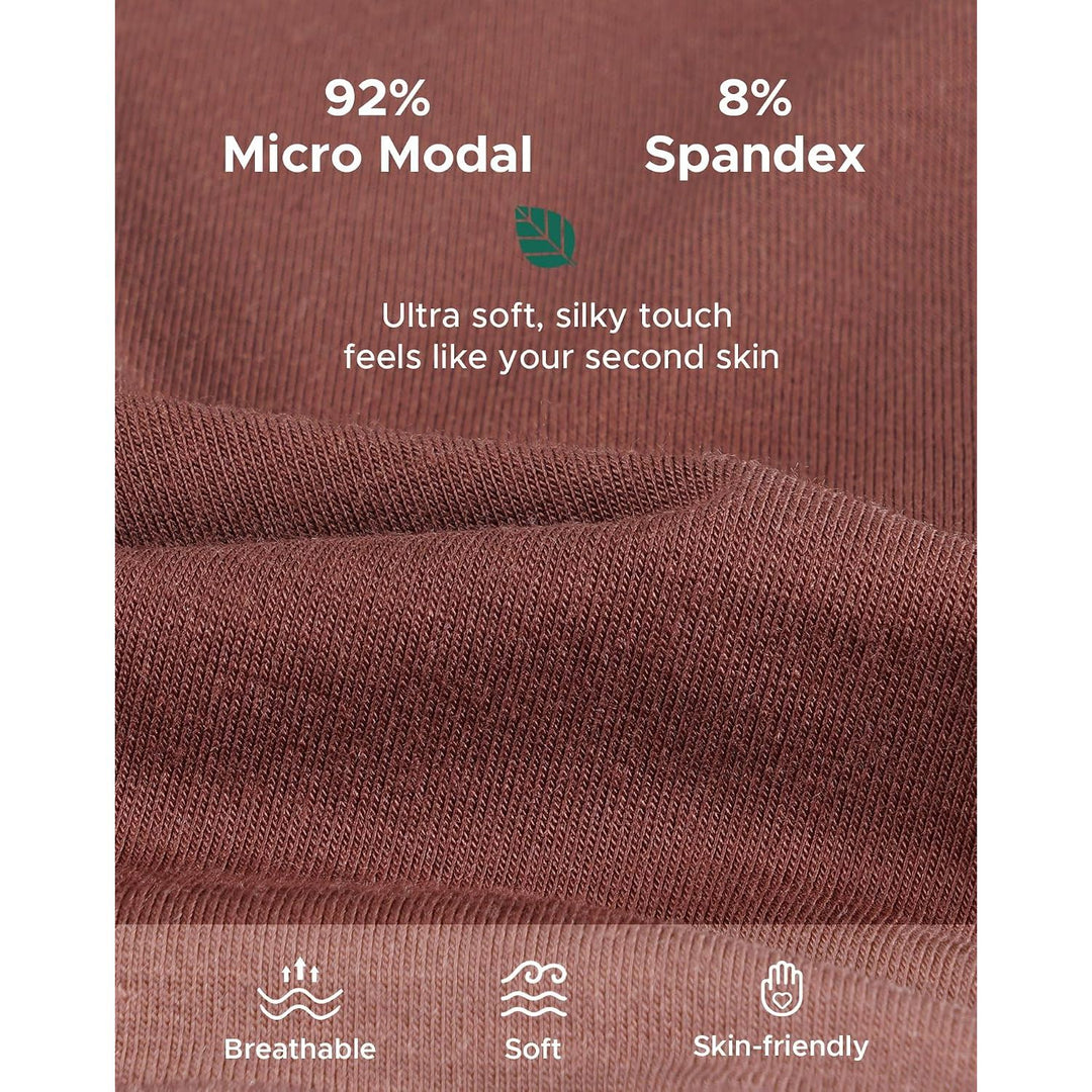 Coffee micro modal fabric detail
