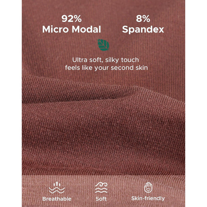 Coffee micro modal fabric detail