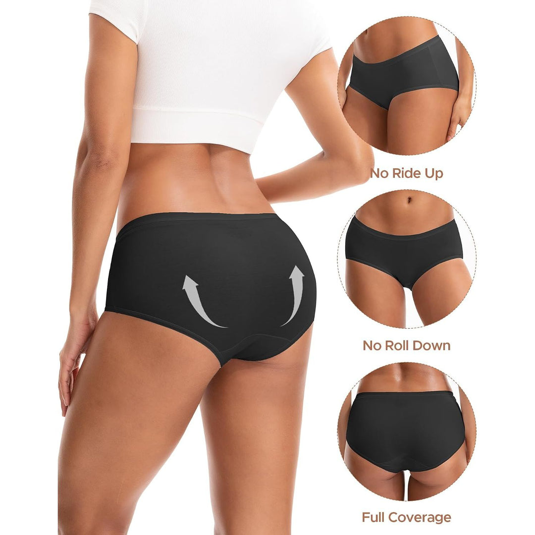 Black modal hipster underwear back fit and coverage