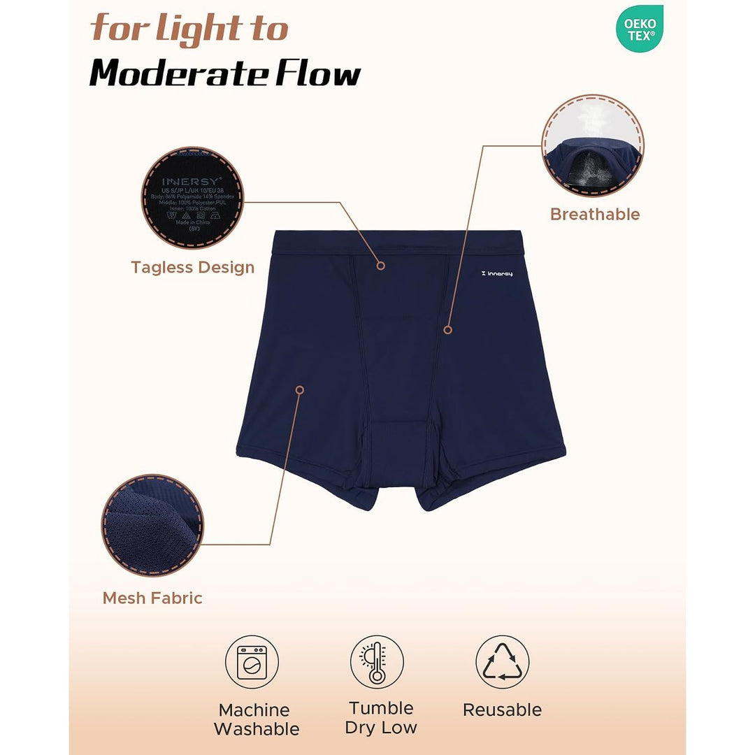 Cocoa period boyshorts mesh and cotton gusset detail