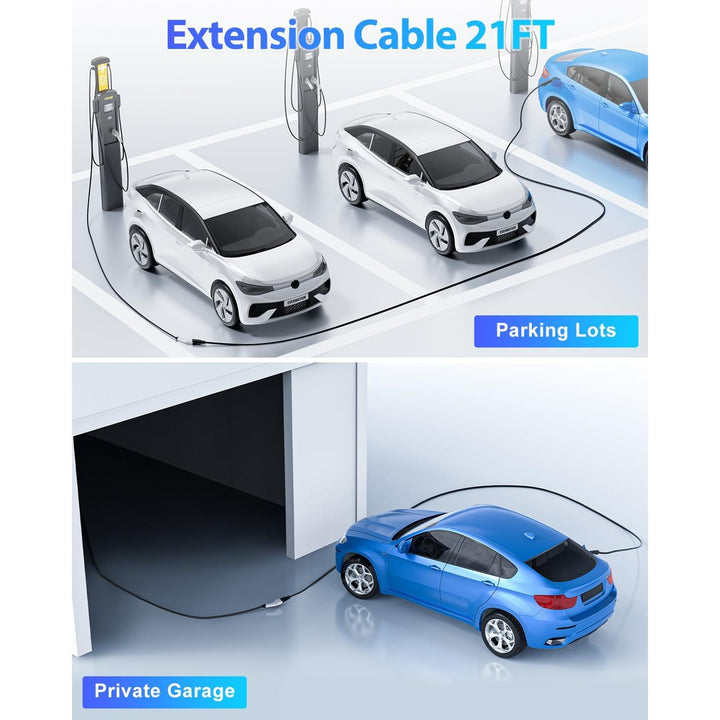 J1772 Extension Cable, EV Charger Extension Cord 50A 21FT Charging Cable for Electric Vehicle 110V-240V Compatible for All SAE J1772 Chargers (50A - 21FT) - Just Closeouts Canada Inc.X004GT9SPF