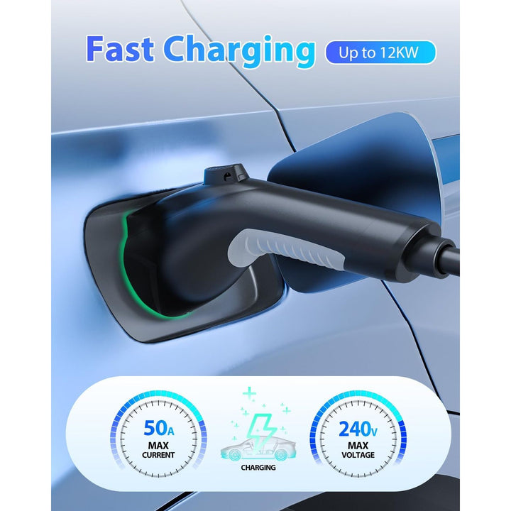 J1772 Extension Cable, EV Charger Extension Cord 50A 21FT Charging Cable for Electric Vehicle 110V-240V Compatible for All SAE J1772 Chargers (50A - 21FT) - Just Closeouts Canada Inc.X004GT9SPF