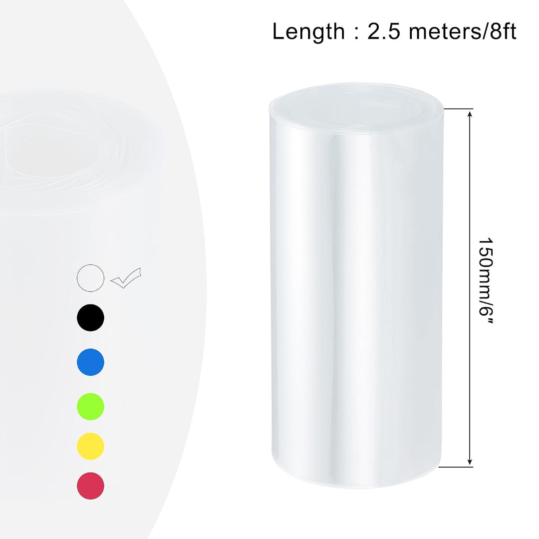 Clear battery wrap, 150 mm flat width and 8-foot length