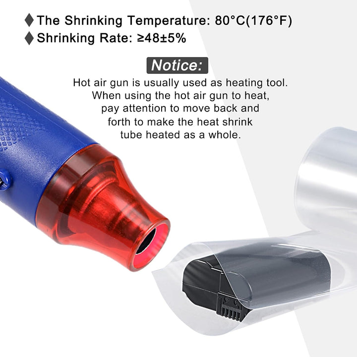Clear battery wrap heat-shrink application