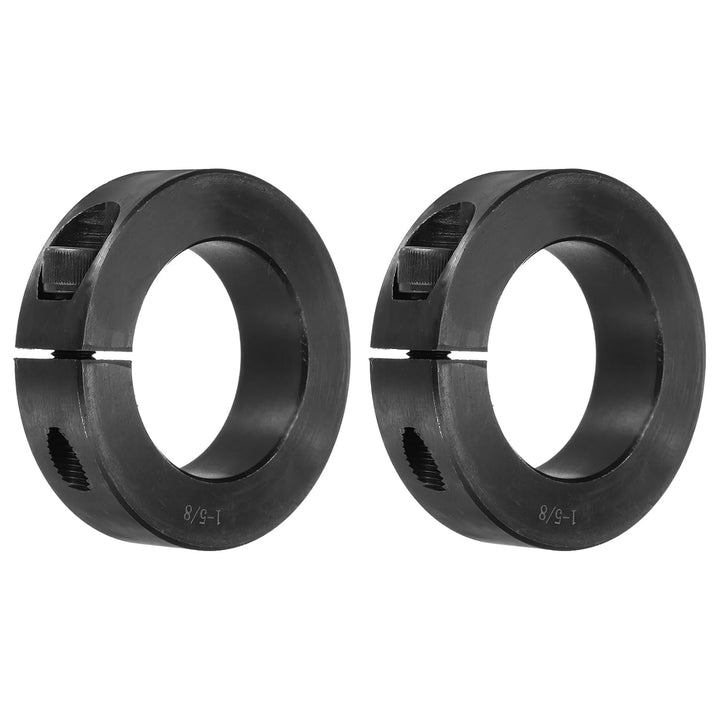Black 1 5/8-inch bore double-split shaft collars, 2 pack