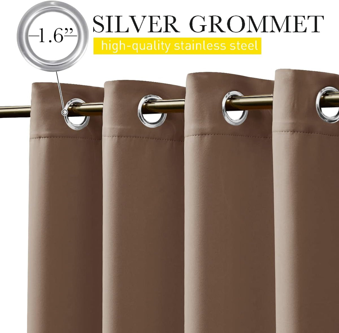 Cappuccino Waterproof Outdoor Curtains, 84 x 95 in, 2 Panels — view 2